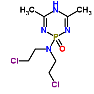 82181-59-7  N,N-bis(2-chloroethyl)-4,6-dimethyl-2,5-dihydro-1,3,5,2-triazaphosphinin-2-amine 2-oxide