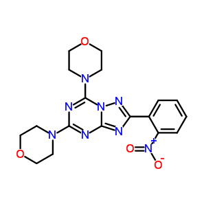 91892-61-4  5,7-di(morpholin-4-yl)-2-(2-nitrophenyl)[1,2,4]triazolo[1,5-a][1,3,5]triazine