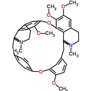 19879-44-8;5096-71-9  10,14,15,26-tetramethoxy-4,20-dimethyl-12,28-dioxa-4,20-diazaheptacyclo[27.2.2.1~7,11~.1~13,17~.1~23,27~.0~3,8~.0~21,35~]hexatriaconta-1(31),7(36),8,10,13(35),14,16,23(34),24,26,29,32-dodecaene (non-preferred name)