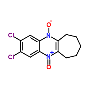 36003-01-7  2,3-dichloro-11-oxo-6,7,8,9,10,11-hexahydro-5H-cyclohepta[b]quinoxalin-11-ium-5-olate