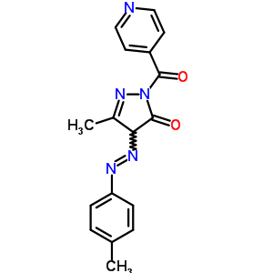 53306-99-3  5-methyl-4-[(E)-(4-methylphenyl)diazenyl]-2-(pyridin-4-ylcarbonyl)-2,4-dihydro-3H-pyrazol-3-one