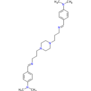58915-22-3  4,4'-{piperazine-1,4-diylbis[propane-3,1-diylnitrilo(E)methylylidene]}bis(N,N-dimethylaniline)