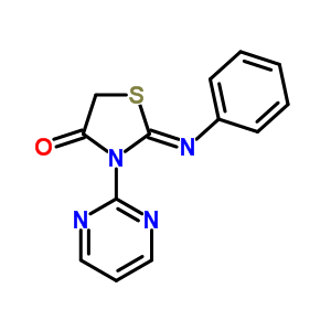 58930-42-0  (2Z)-2-(phenylimino)-3-(pyrimidin-2-yl)-1,3-thiazolidin-4-one