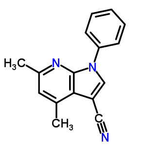 59661-36-8  4,6-dimethyl-1-phenyl-1H-pyrrolo[2,3-b]pyridine-3-carbonitrile