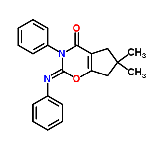 60532-77-6  (2Z)-6,6-dimethyl-3-phenyl-2-(phenylimino)-2,3,6,7-tetrahydrocyclopenta[e][1,3]oxazin-4(5H)-one