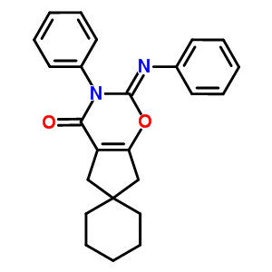 60532-78-7  (2'Z)-3'-phenyl-2'-(phenylimino)-2',3',5',7'-tetrahydro-4'H-spiro[cyclohexane-1,6'-cyclopenta[e][1,3]oxazin]-4'-one