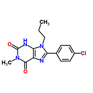 61080-35-1  8-(4-chlorophenyl)-1-methyl-9-propyl-3,9-dihydro-1H-purine-2,6-dione