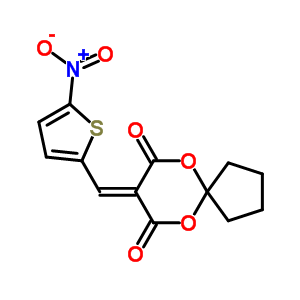 62391-01-9  8-[(5-nitrothiophen-2-yl)methylidene]-6,10-dioxaspiro[4.5]decane-7,9-dione