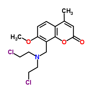 67684-87-1  8-{[bis(2-chloroethyl)amino]methyl}-7-methoxy-4-methyl-2H-chromen-2-one