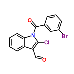 68770-80-9  1-(3-bromobenzoyl)-2-chloro-1H-indole-3-carbaldehyde