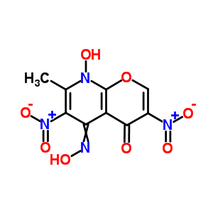 68870-10-0  8-hydroxy-5-(hydroxyimino)-7-methyl-3,6-dinitro-5,8-dihydro-4H-pyrano[2,3-b]pyridin-4-one