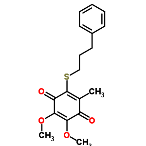 69241-85-6  2,3-dimethoxy-5-methyl-6-[(3-phenylpropyl)sulfanyl]cyclohexa-2,5-diene-1,4-dione