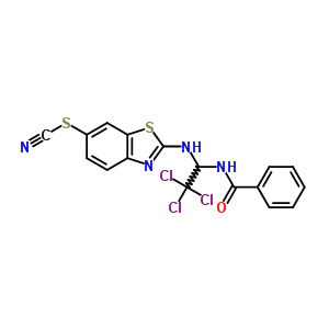 70015-61-1  2-{[1-(benzoylamino)-2,2,2-trichloroethyl]amino}-1,3-benzothiazol-6-yl thiocyanate