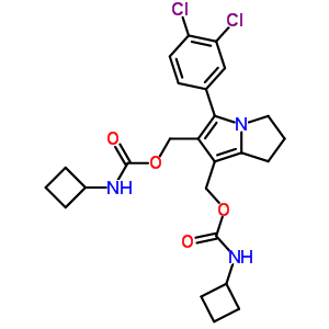 74296-44-9  [5-(3,4-dichlorophenyl)-2,3-dihydro-1H-pyrrolizine-6,7-diyl]dimethanediyl bis(cyclobutylcarbamate)