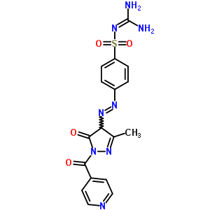 78503-90-9  N-(diaminomethylidene)-4-{(E)-[3-methyl-5-oxo-1-(pyridin-4-ylcarbonyl)-4,5-dihydro-1H-pyrazol-4-yl]diazenyl}benzenesulfonamide