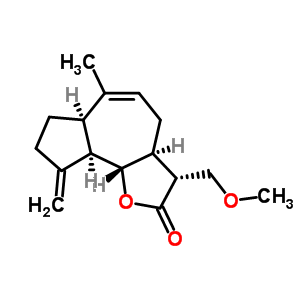 80162-12-5  (3R,3aS,6aR,9aR,9bS)-3-(methoxymethyl)-6-methyl-9-methylidene-3a,4,6a,7,8,9,9a,9b-octahydroazuleno[4,5-b]furan-2(3H)-one