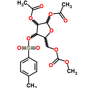 61794-22-7  1,2-di-O-acetyl-5-O-(methoxycarbonyl)-3-O-[(4-methylphenyl)sulfonyl]pentofuranose