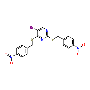 7249-22-1  5-bromo-2,4-bis[(4-nitrobenzyl)sulfanyl]pyrimidine