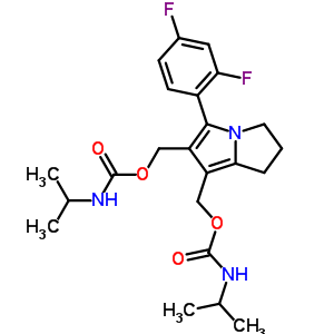 79787-25-0  [5-(2,4-difluorophenyl)-2,3-dihydro-1H-pyrrolizine-6,7-diyl]dimethanediyl bis(propan-2-ylcarbamate)