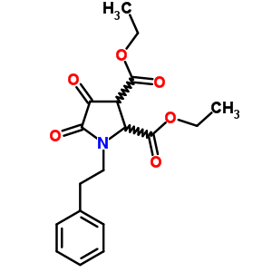diethyl 4,5-dioxo-1-(2-phenylethyl)pyrrolidine-2,3-dicarboxylate 7399-21-5