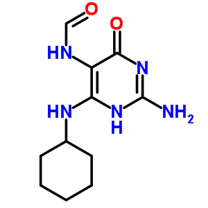 91194-74-0  N-[2-amino-6-(cyclohexylamino)-4-oxo-1,4-dihydropyrimidin-5-yl]formamide