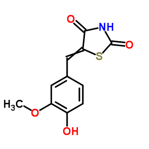 24044-50-6  5-(4-hydroxy-3-methoxybenzylidene)-1,3-thiazolidine-2,4-dione