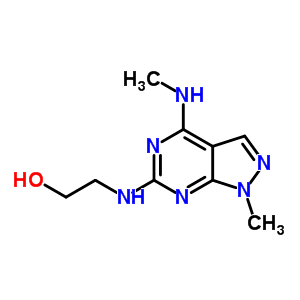 5444-36-0  2-{[1-methyl-4-(methylamino)-1H-pyrazolo[3,4-d]pyrimidin-6-yl]amino}ethanol