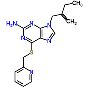 56964-88-6  9-(2-methylbutyl)-6-[(pyridin-2-ylmethyl)sulfanyl]-9H-purin-2-amine