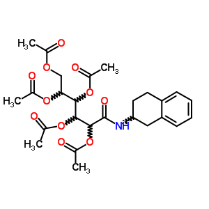 7356-86-7  6-oxo-6-(1,2,3,4-tetrahydronaphthalen-2-ylamino)hexane-1,2,3,4,5-pentayl pentaacetate (non-preferred name)