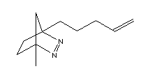 150667-99-5  2,3-Diazabicyclo[2.2.1]hept-2-ene, 4-methyl-1-(pent-4-en-1-yl)-