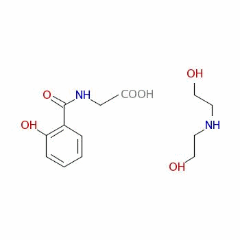 25984-48-9  N-(2-hydroxybenzoyl)glycine, compound with 2,2'-iminobis(ethanol) (1:1)