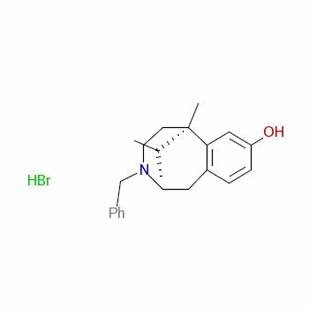 26918-40-1  (2α,6α,11R*)-3-benzyl-1,2,3,4,5,6-hexahydro-6,11-dimethyl-2,6-methano-3-benzazocin-8-ol hydrobromide