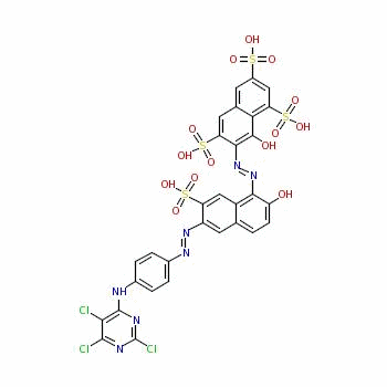 71735-65-4  tetrasodium [8-hydroxy-7-[[2-hydroxy-7-sulpho-6-[[4-[(2,5,6-trichloro-4-pyrimidinyl)amino]phenyl]azo]-1-naphthyl]azo]naphthalene-1,3,6-trisulphonato(6-)]cuprate(4-)