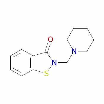 84012-57-7  2-(1-piperidinylmethyl)-1,2-benzisothiazol-3(2H)-one