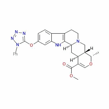 84824-89-5  methyl (19α)-16,17-didehydro-19-methyl-11-[(1-phenyl-1H-tetrazol-5-yl)oxy]oxayohimban-16-carboxylate