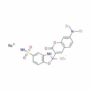 93859-32-6  sodium 5-(aminosulphonyl)-2-[7-(diethylamino)-2-oxo-2H-1-benzopyran-3-yl]benzoxazolesulphonate