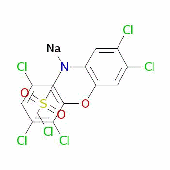 94248-26-7  sodium 1-chloro-N-(o-phenoxyphenyl)methanesulphonamidate, pentachloro derivative, sodium salt