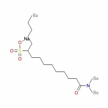 94275-79-3  sodium 1(or 18)-(dibutylamino)-1(or 18)-oxooctadecane-9-sulphonate