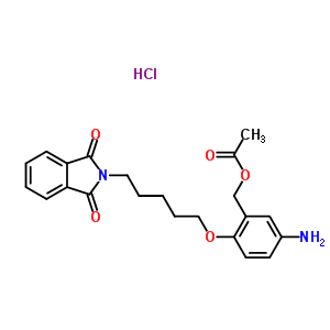 15486-40-5  5-amino-2-{[5-(1,3-dioxo-1,3-dihydro-2H-isoindol-2-yl)pentyl]oxy}benzyl acetate hydrochloride (1:1)