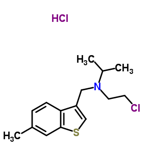 16662-27-4  N-(2-chloroethyl)-N-[(6-methyl-1-benzothiophen-3-yl)methyl]propan-2-amine hydrochloride (1:1)