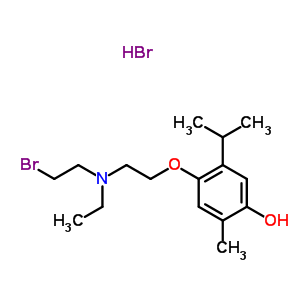 16793-55-8  4-{2-[(2-bromoethyl)(ethyl)amino]ethoxy}-2-methyl-5-(propan-2-yl)phenol hydrobromide (1:1)