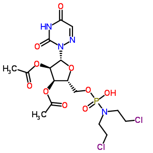 20603-63-8  2-(2,3-di-O-acetyl-5-O-{[bis(2-chloroethyl)amino](hydroxy)phosphoryl}-beta-D-ribofuranosyl)-1,2,4-triazine-3,5(2H,4H)-dione