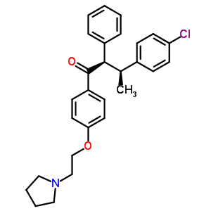 31301-20-9  (2R,3S)-3-(4-chlorophenyl)-2-phenyl-1-{4-[2-(pyrrolidin-1-yl)ethoxy]phenyl}butan-1-one