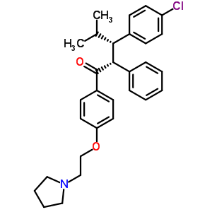 31301-21-0  (2R,3S)-3-(4-chlorophenyl)-4-methyl-2-phenyl-1-{4-[2-(pyrrolidin-1-yl)ethoxy]phenyl}pentan-1-one