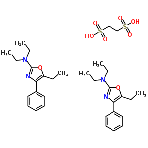 31784-96-0  ethane-1,2-disulfonic acid - N,N,5-triethyl-4-phenyl-1,3-oxazol-2-amine (1:2)