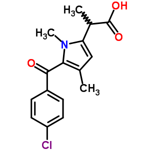 33369-44-7  2-[5-(4-chlorobenzoyl)-1,4-dimethyl-1H-pyrrol-2-yl]propanoic acid