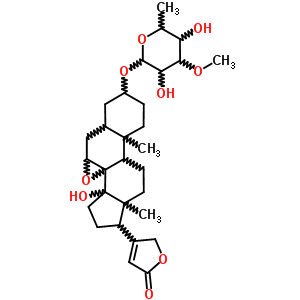 4589-95-1  3-[(6-deoxy-3-O-methylhexopyranosyl)oxy]-14-hydroxy-7,8-epoxycard-20(22)-enolide