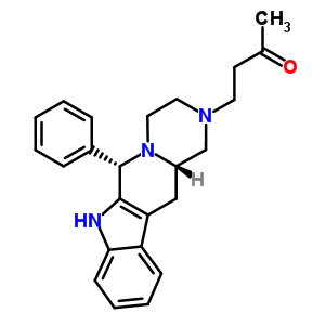 50302-74-4  4-[(6S,12aS)-6-phenyl-3,4,6,7,12,12a-hexahydropyrazino[1',2':1,6]pyrido[3,4-b]indol-2(1H)-yl]butan-2-one