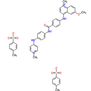 50308-88-8  6-methoxy-1-methyl-4-{[4-({4-[(1-methylpyridinium-4-yl)amino]phenyl}carbamoyl)phenyl]amino}quinolinium bis(4-methylbenzenesulfonate)
