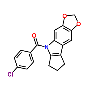 50332-13-3  (4-chlorophenyl)(7,8-dihydrocyclopenta[b][1,3]dioxolo[4,5-f]indol-5(6H)-yl)methanone